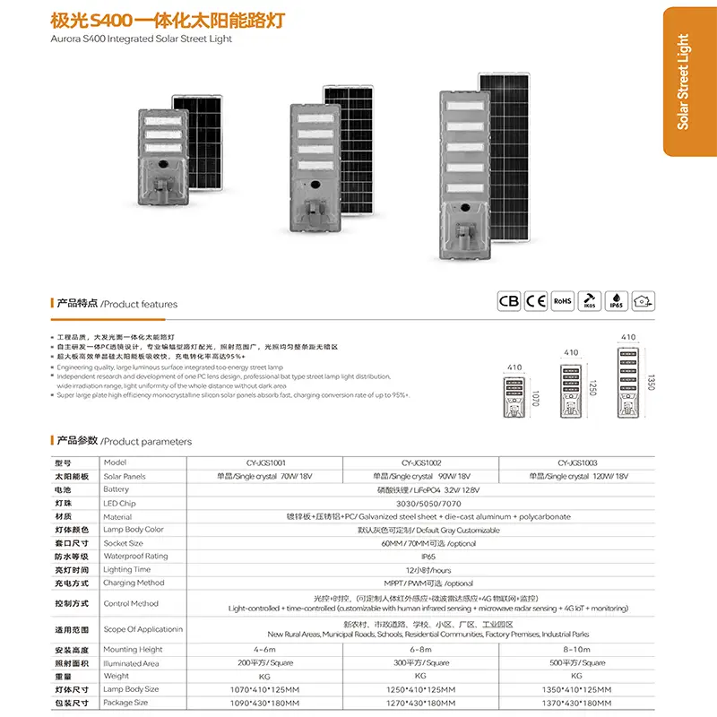 Price of solar street light stamped iron body back view