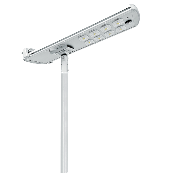 Heavy duty aluminum integrated solar street light