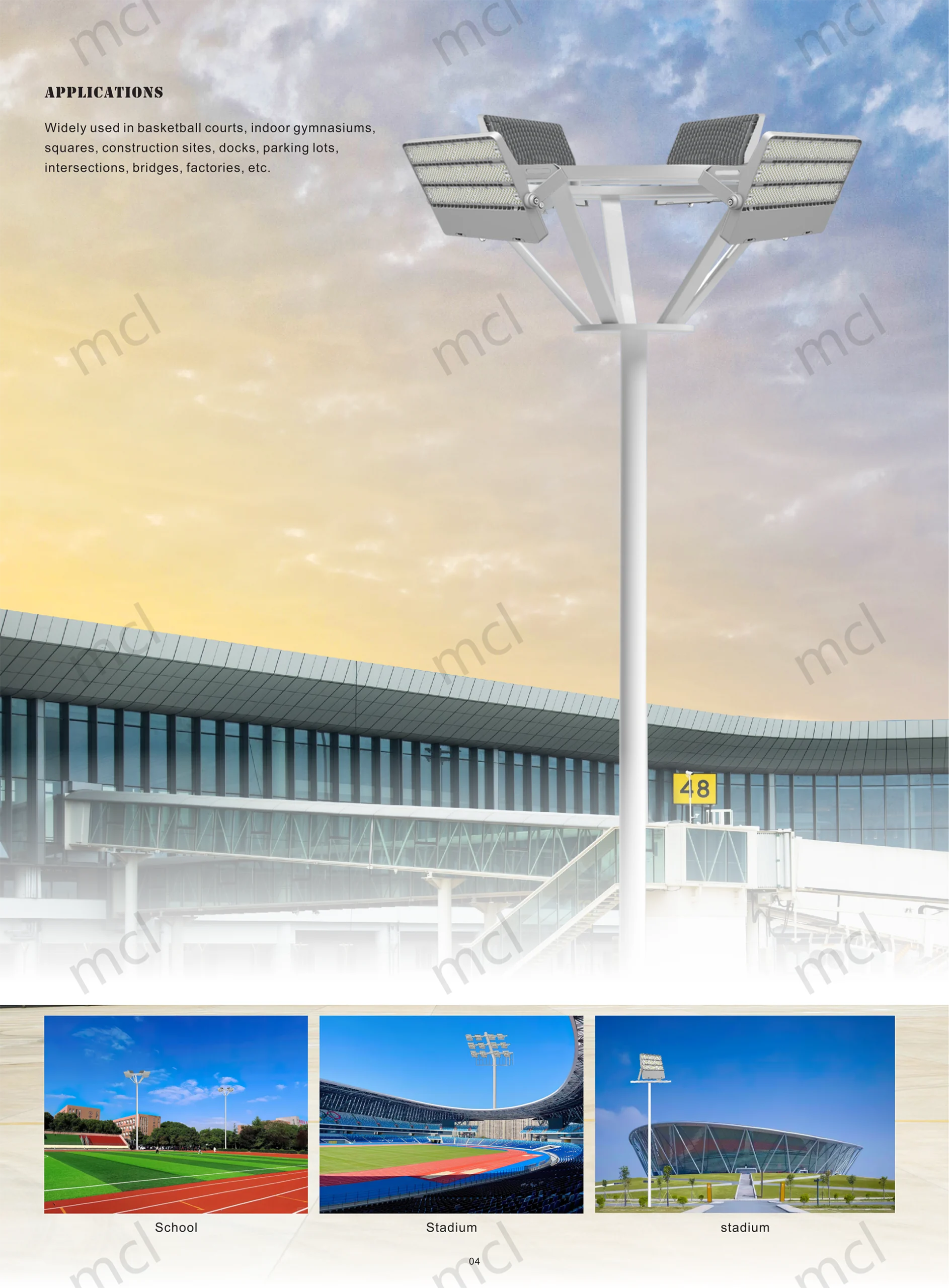 High Mast Lighting Project for Airport and Football Field
