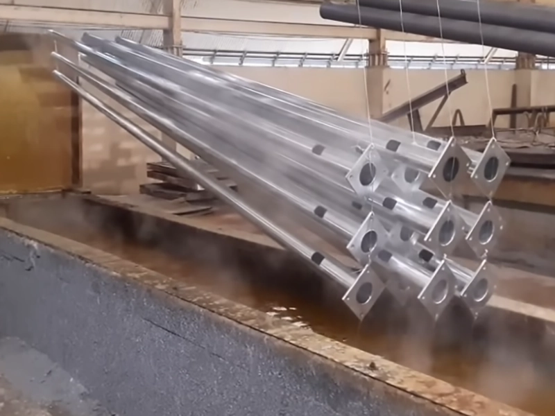 Street light pole hot dip galvanizing process chart