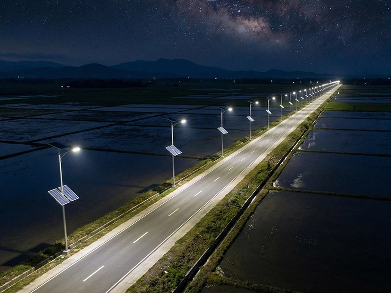 Solar street light project in Philippines rural village