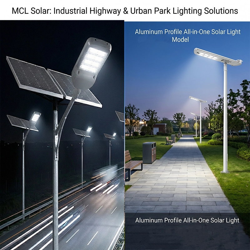 Comparison-of-M-Series-split-type-solar-street-light-on-highway-vs-integrated-all-in-one-solar-light