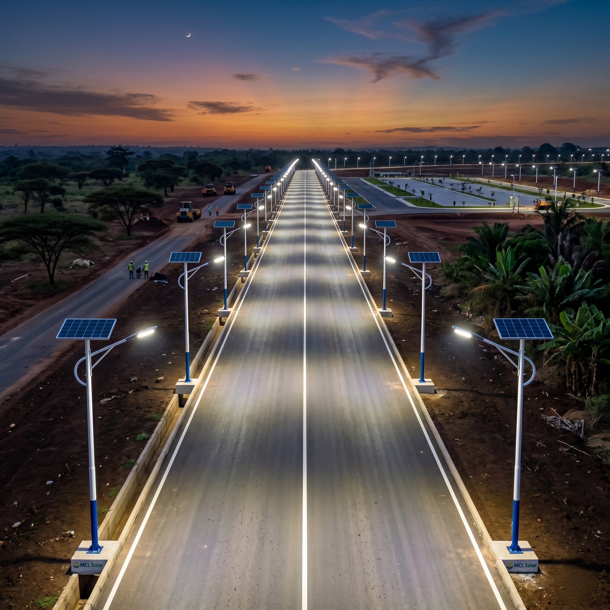 Municipal solar street light project in Nigeria with M-Series lights