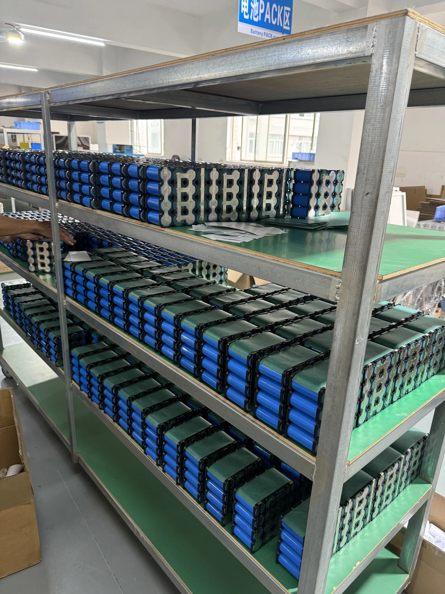 MCL Solar In-House Battery PACK Assembly Line and Spot Welding Area